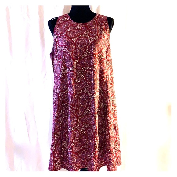 Old Navy Dresses & Skirts - Old Navy Paisley Plum Boho Dress Large Sleeveless